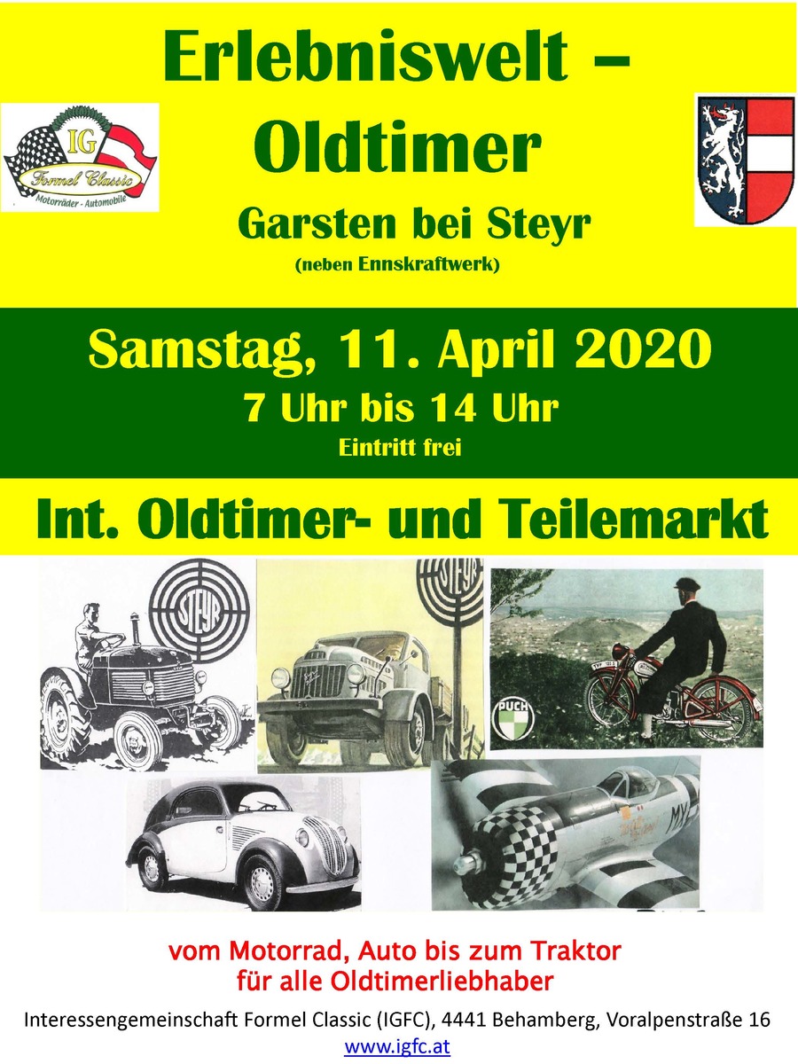 Logo der Veranstaltung «65. Int. IGFC Oldtimer- und Teilemarkt»
