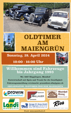Logo der Veranstaltung «Oldtimer am Maiengrün»