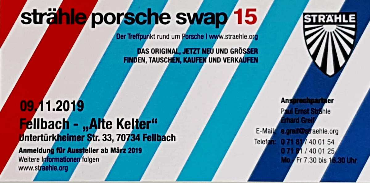 Logo der Veranstaltung «Strähle Porsche Swap»
