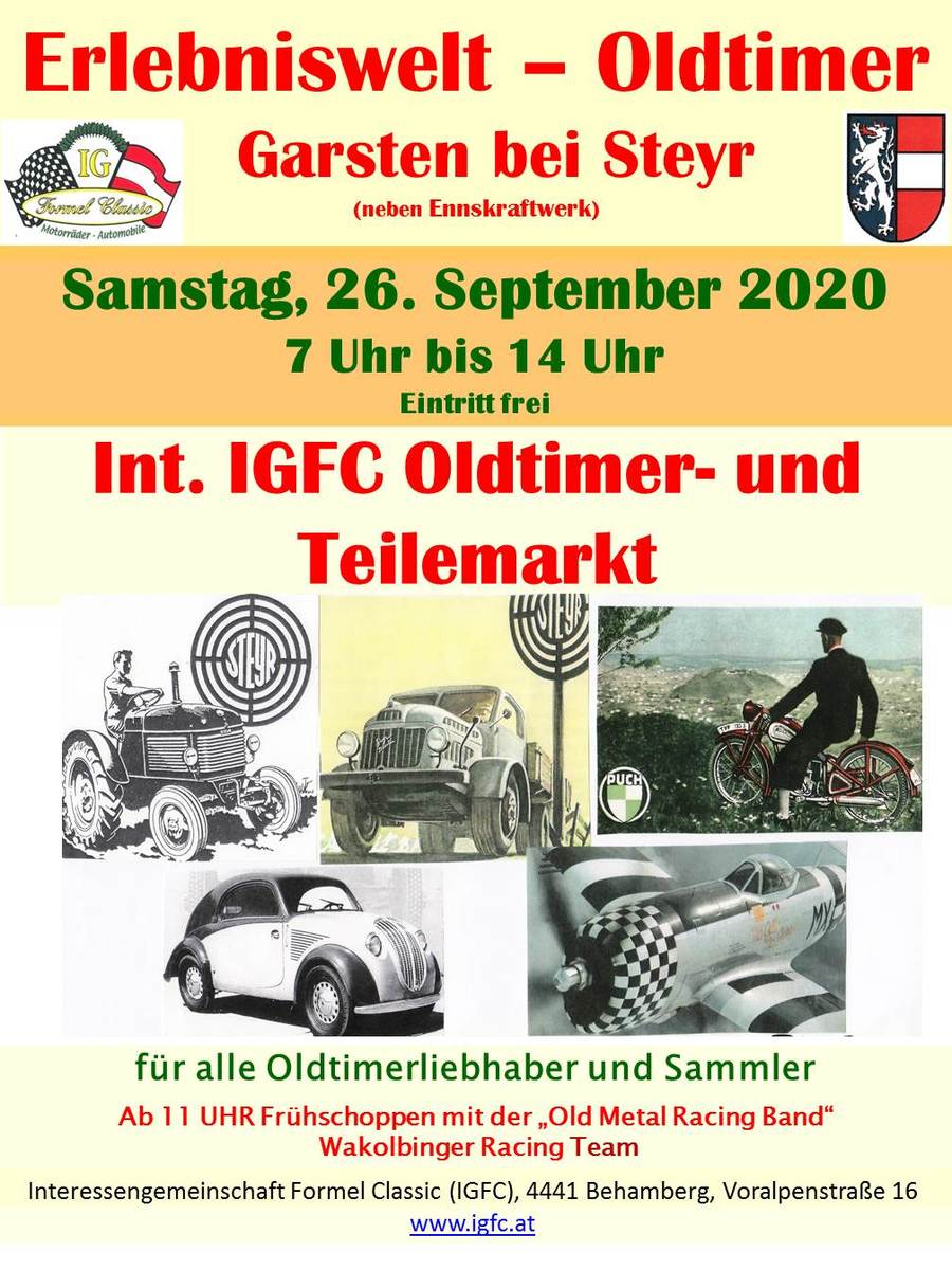 Logo der Veranstaltung «66. Int. IGFC Oldtimer- und Teilemarkt»