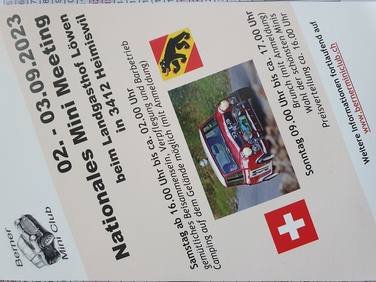 Logo der Veranstaltung «36. Nationales Classic Mini Meeting»
