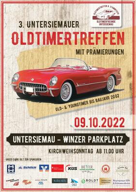 Logo der Veranstaltung «3. Untersiemauer Oldtimertreffen» Logo der Veranstaltung «3. Untersiemauer Oldtimertreffen»