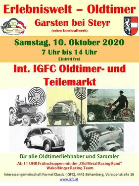 Logo der Veranstaltung «66. Int. IGFC Oldtimer- und Teilemarkt» Logo der Veranstaltung «66. Int. IGFC Oldtimer- und Teilemarkt»