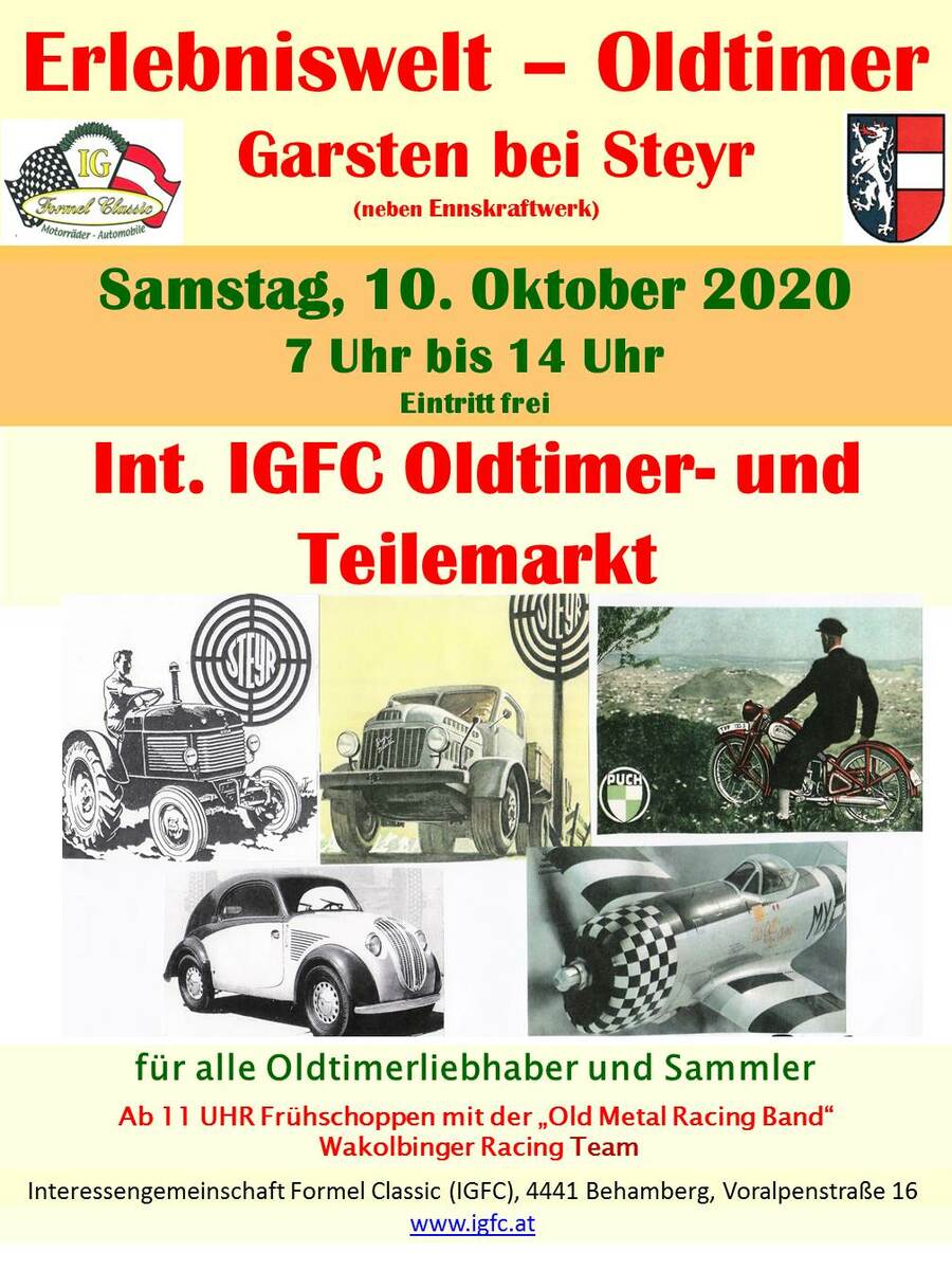 Logo der Veranstaltung «66. Int. IGFC Oldtimer- und Teilemarkt»