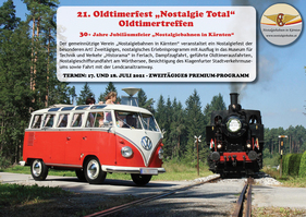 Logo der Veranstaltung «21. Oldtimerfest Nostalgie Total - Technikmuseum Historama Ferlach» Logo der Veranstaltung «21. Oldtimerfest Nostalgie Total - Technikmuseum Historama Ferlach»