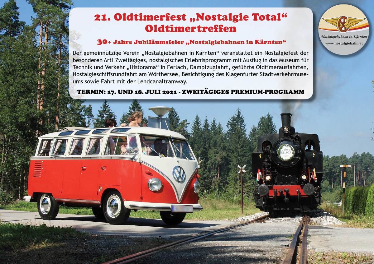Logo der Veranstaltung «21.  Oldtimerfest Nostalgie Total - Technikmuseum Historama Ferlach»