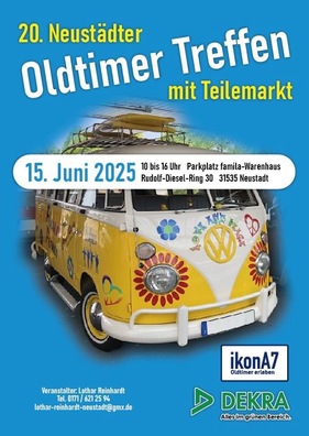 Logo der Veranstaltung «20. Neustädter Oldtimer Treffen mit Teilemarkt» Logo der Veranstaltung «20. Neustädter Oldtimer Treffen mit Teilemarkt»