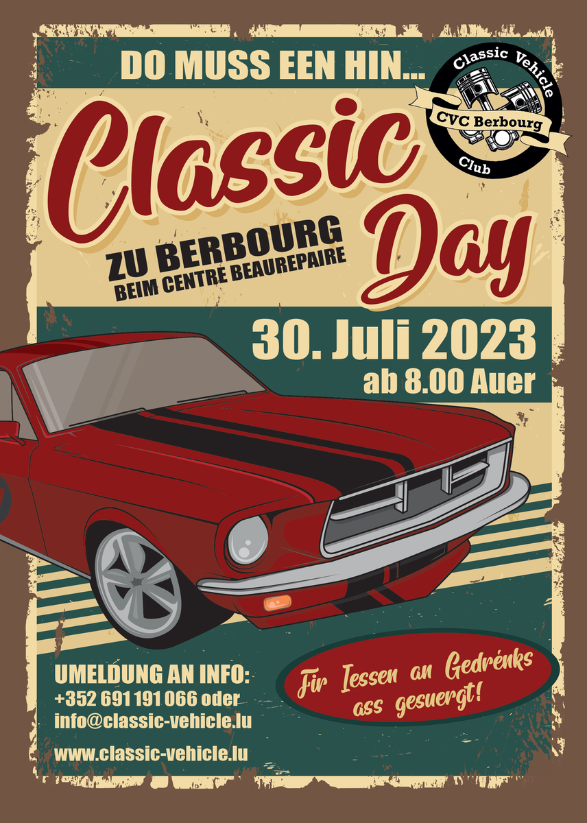 Logo der Veranstaltung «Oldtimertreffen in Berbourg-Manternach»