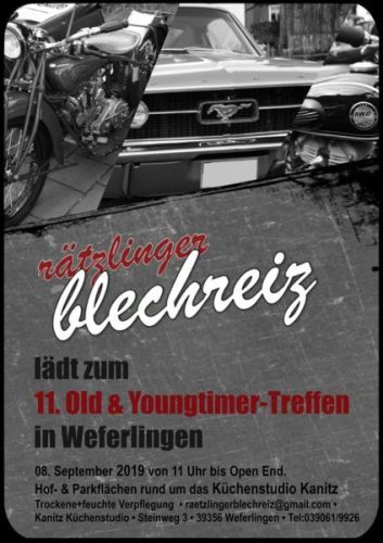 Logo der Veranstaltung «11. Old & Youngtimertreffen des Rätzlinger Blechreiz»