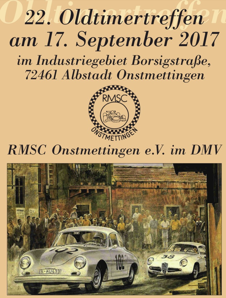 Logo der Veranstaltung «22. DMV Oldtimertreffen des RMSC Onstmettingen e.V.»