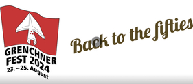 Logo von „Back to the fifties“ am Grenchner Fest NEU! PopUp Oldtimer Camping
