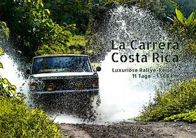 Logo von Arrive & Drive: "La Carrera Costa Rica", Februar-Rundreise