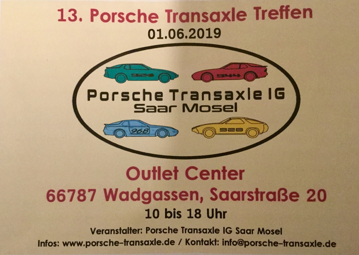 Logo der Veranstaltung «13. Porsche Transaxle Treffen»