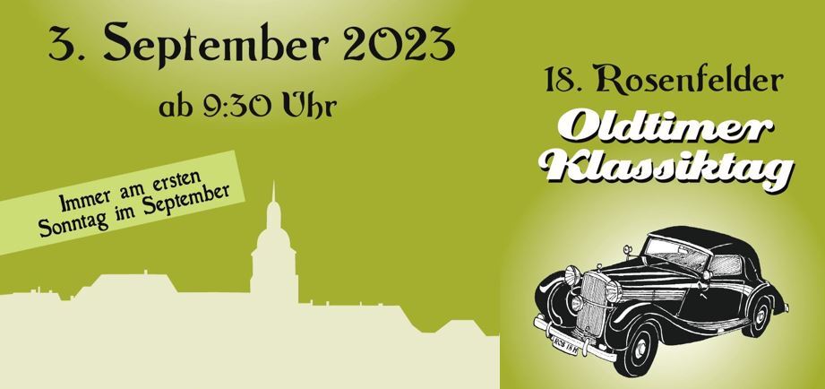 Logo der Veranstaltung «18. Rosenfelder Oldtimer Klassiktag»