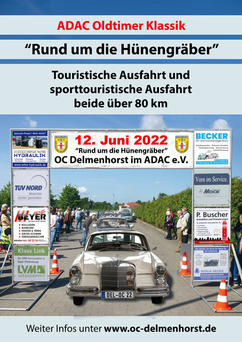 Logo der Veranstaltung «ADAC Oldtimer Klassik "Rund um die Hünengräber" Delmenhorst»