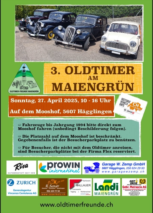 Logo der Veranstaltung «Oldtimer am Maiengrün»