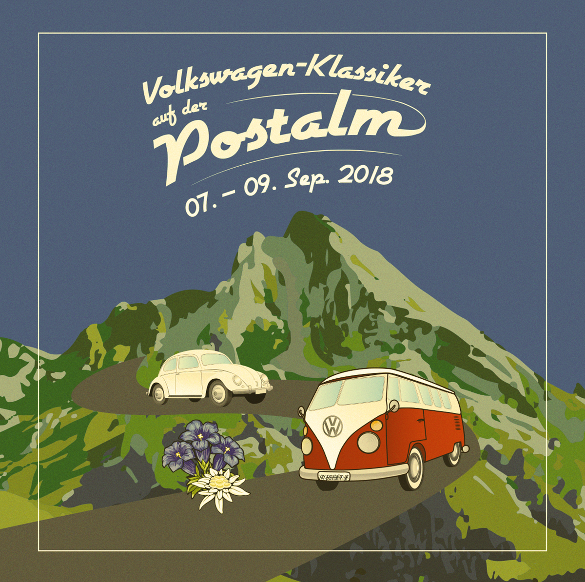 Logo der Veranstaltung «Volkswagen-Klassiker auf der Postalm»