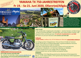 Logo der Veranstaltung «Yamaha TX 750 Jahrestreffen» Logo der Veranstaltung «Yamaha TX 750 Jahrestreffen»
