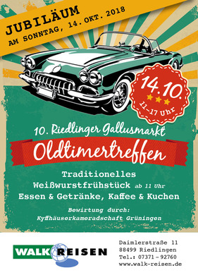 Logo der Veranstaltung «10. Riedlinger Gallusmarkt Oldtimertreffen»