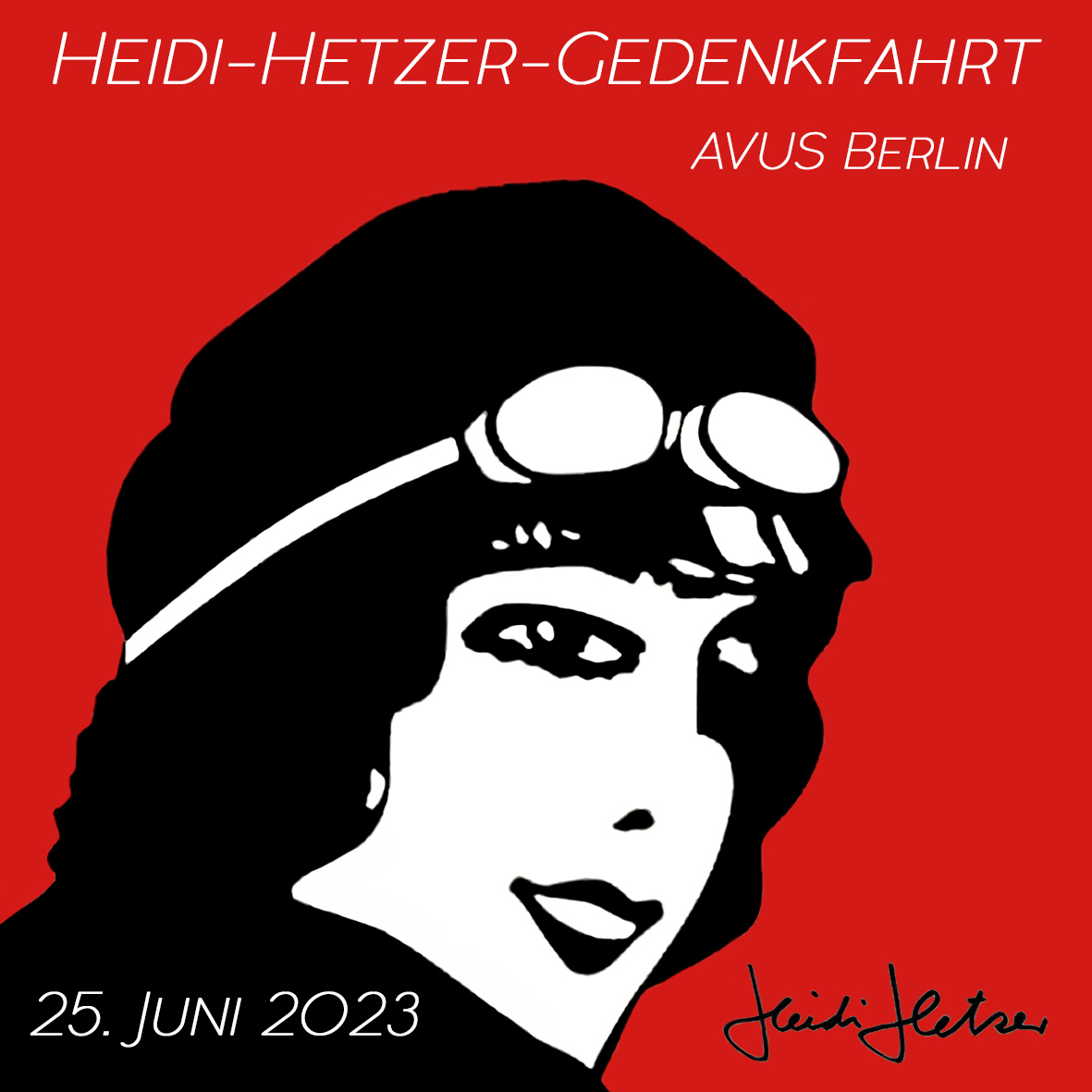 Logo der Veranstaltung «Heidi-Hetzer-Gedenkfahrt»