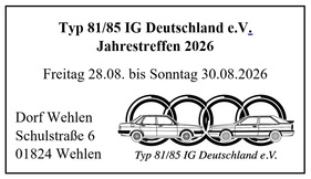 Logo der Veranstaltung «Jahrestreffen Audi Typ 81/85 IG Deutschland e.V.»