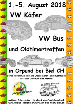 Logo der Veranstaltung «VW Käfer und VW Bus Treffen»