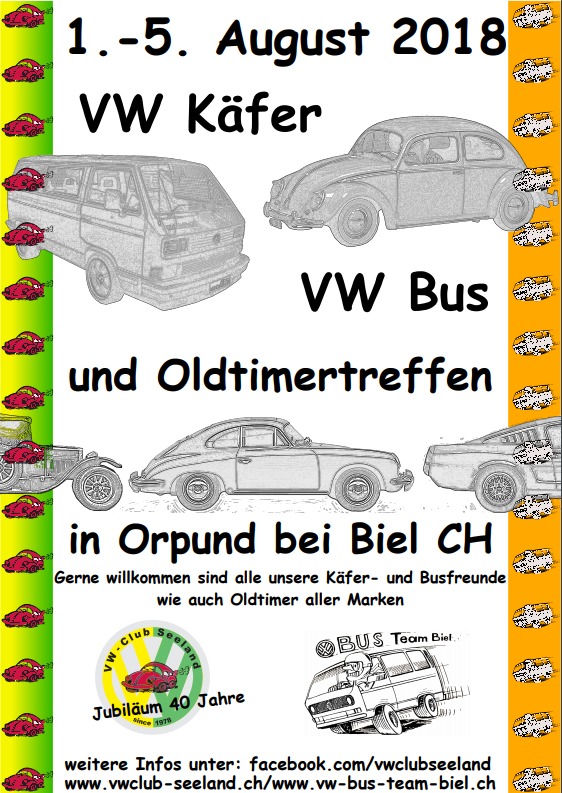 Logo der Veranstaltung «VW Käfer und VW Bus Treffen»