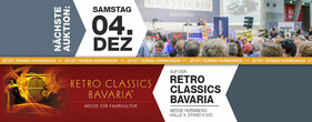 Logo der Veranstaltung «Classicbid automobile Live-Auktion an der Retro Classics Bavaria» Logo der Veranstaltung «Classicbid automobile Live-Auktion an der Retro Classics Bavaria»