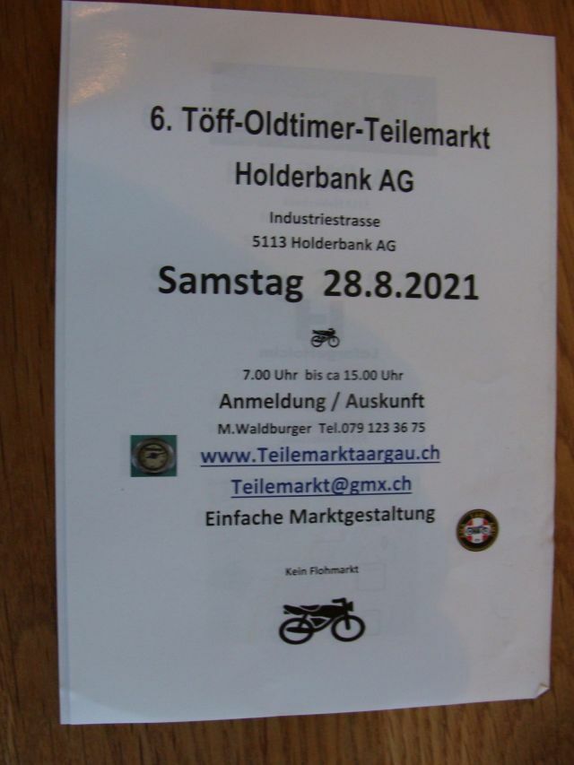 Logo der Veranstaltung «6. Töff-Oldtimer-Teilemarkt»