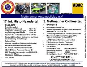Logo der Veranstaltung «17. Int. Histo Neandertal & Mettmanner Oldtimertag»