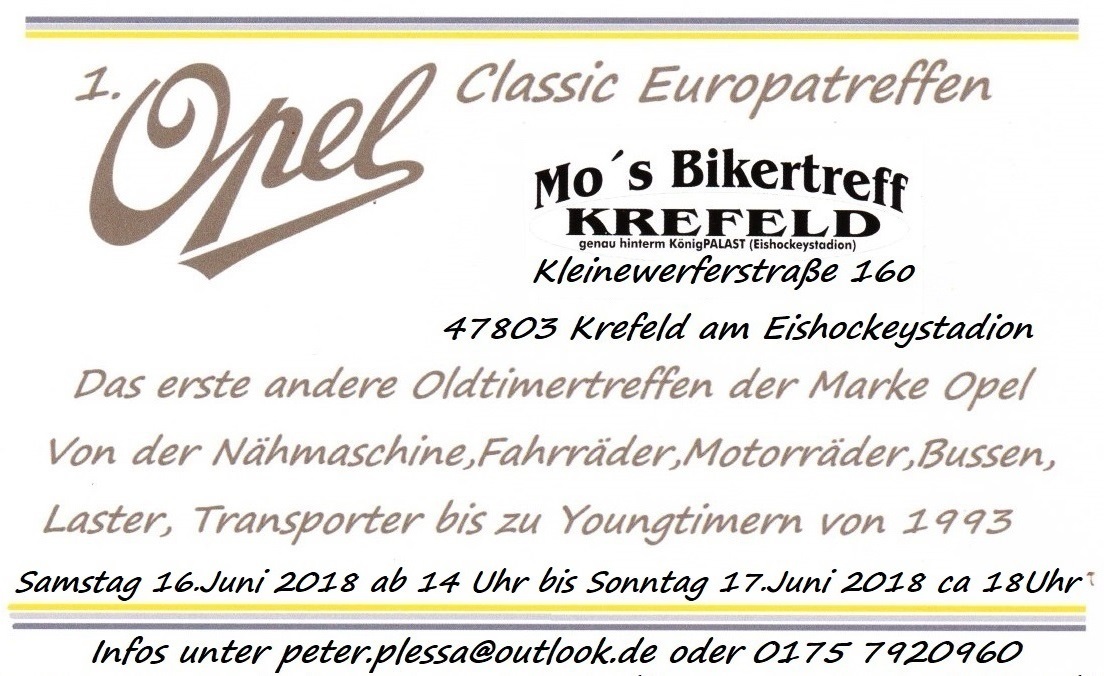 Logo der Veranstaltung «1. Opel Classic Europatreffen»