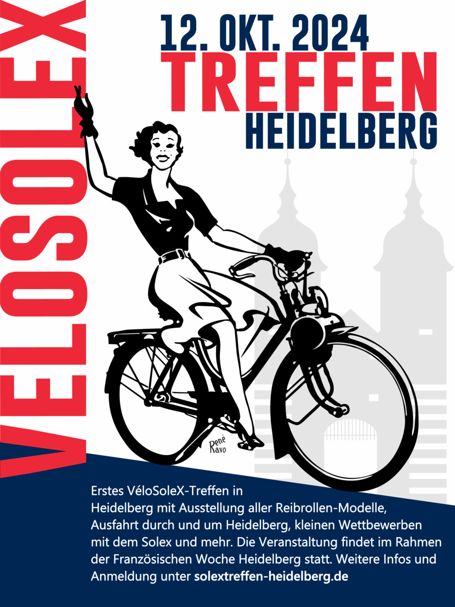 Logo der Veranstaltung «VeloSoleX Treffen Heidelberg»