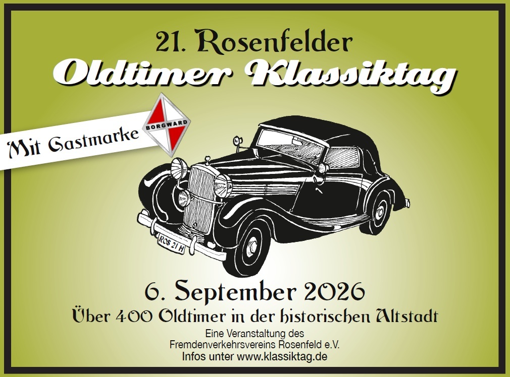 Logo der Veranstaltung «21. Rosenfelder Oldtimer Klassiktag»