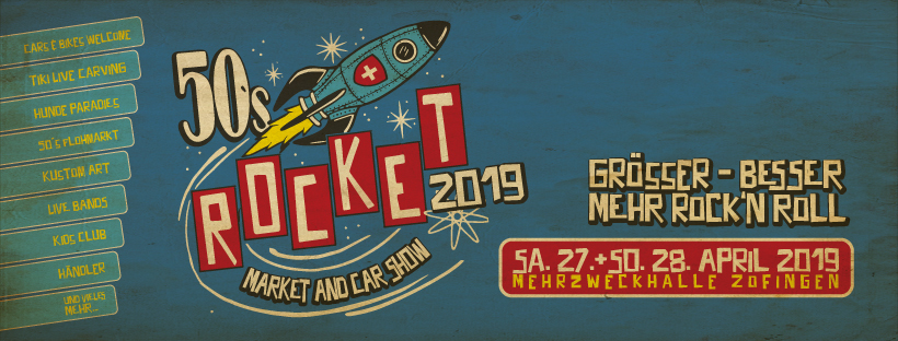 Logo der Veranstaltung «50's Rocket - Oldtimer, Motorcycle Show & Market»
